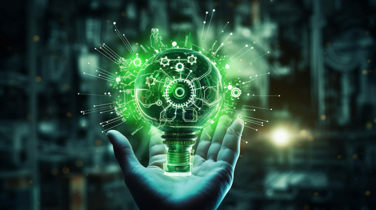 photo of lightbulb in a hand